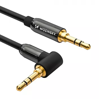 Wozinsky Angled AUX Cable (Male-Male) Mini Jack 2 m Black