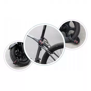 Rockbros RKS507-1BK Kombinuotas kabelinis užraktas 1,8m juodas