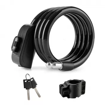 ROCKBROS Dviračio kabelinė spyna RKS515-BK 1,1 m juoda