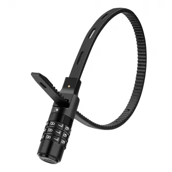 ROCKBROS Kombinuotas kabelio spyna 0,5 m juoda 3240001001