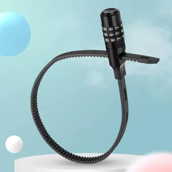 ROCKBROS Kombinuotas kabelio spyna 0,5 m juoda 3240001001