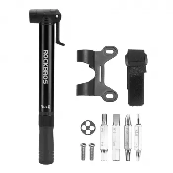 ROCKBROS Rankinis dviračio pompa 42320010001 su atsuktuvu - Juoda
