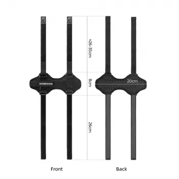 ROCKBROS Dviračio tvirtinimo dirželis Bluetooth garsiakalbiui ar vandens buteliui - juoda