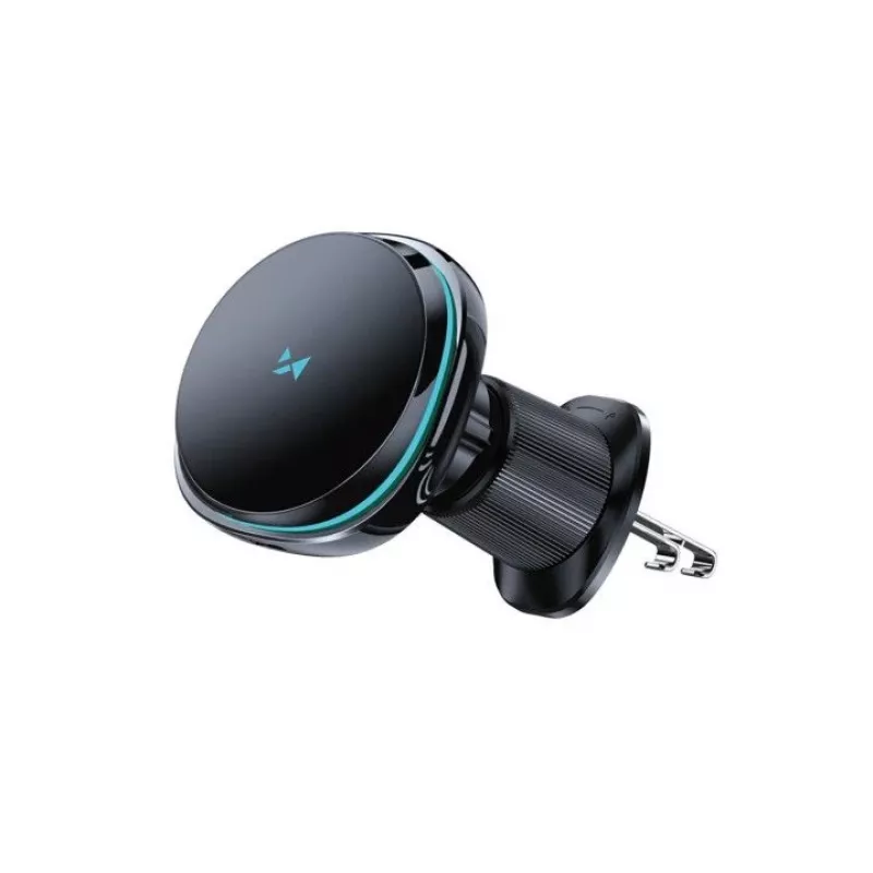 Wozinsky WCT5-Q6S2Y Automobilinis telefono laikiklis su belaidžiu įkrovikliu Qi/MagSafe 15W, tvirtinamas prie ventiliacijos angos su aušinimo ventiliatoriumi - juoda