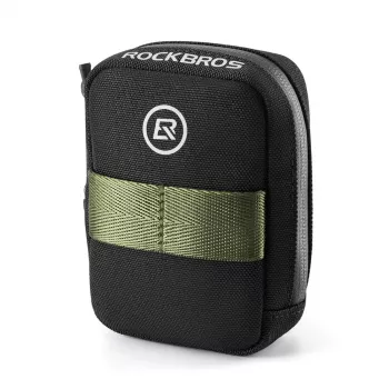 ROCKBROS Mini balnelio krepšys su CO2 balionėlio laikikliu - juoda/žalia