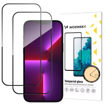 Wozinsky viso ekrano grūdintas stiklas, 2 vnt. rinkinys, skirtas iPhone 17 Pro Max