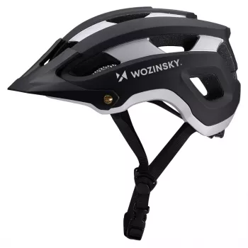 Wozinsky MTB šalmas su nuimamu skydeliu, lengvas, 57-62 cm, juodas-sidabrinis