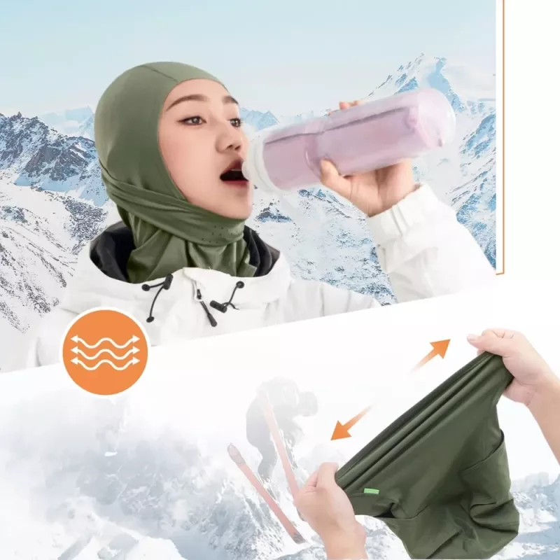 Qunature Ski Balaclava 13230023014 Motociklinė Dviračių Dydis M - Žalia