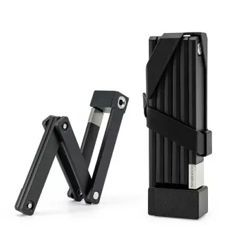 ROCKBROS Sulankstomas Dviračio Spyna 32140003001 Raktinė Spyna su Laikikliu Sulankstoma 88cm Juoda