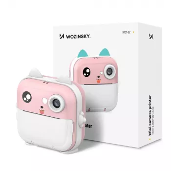Wozinsky WDT-01 vaikų skaitmeninis fotoaparatas su terminiu spausdintuvu - rožinis
