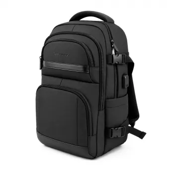 Wozinsky WPW-20L kelioninė kuprinė su skyriumi nešiojamam kompiuteriui iki 15 inch, 40x20x25 cm, rankinis bagažas, 20L - juoda