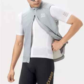 ROCKBROS Windproof Cycling Vest YDMJ003 Spring/Autumn XXL White/Grey