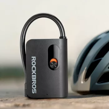 ROCKBROS L1 Mini nešiojamasis elektrinis siurblys 70 PSI, žarnos ilgis 200 mm, Schrader - juoda