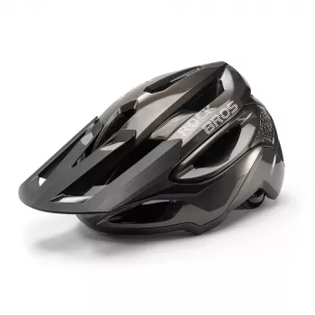ROCKBROS LK-99 Dviračio šalmas kalnams su reguliuojamu skydeliu ir magnetiniu užsegimu 58-62 cm - titano pilka