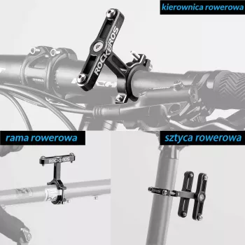 ROCKBROS KS-415 Vandens butelio narvelio adapteris juodas