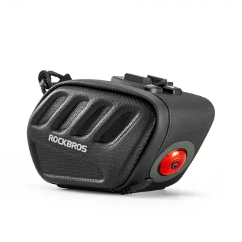 Rockbros C61 balno rankinė su išmaniuoju galiniu žibintu, 0,45 L, juoda