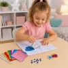 LEAN TOYS Kūrybinis folijos meno rinkinys su blizgia folija – gėlių dizainas