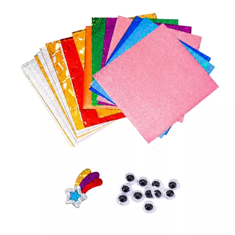 LEAN TOYS Kūrybinis folijos meno rinkinys su blizgia folija – gėlių dizainas