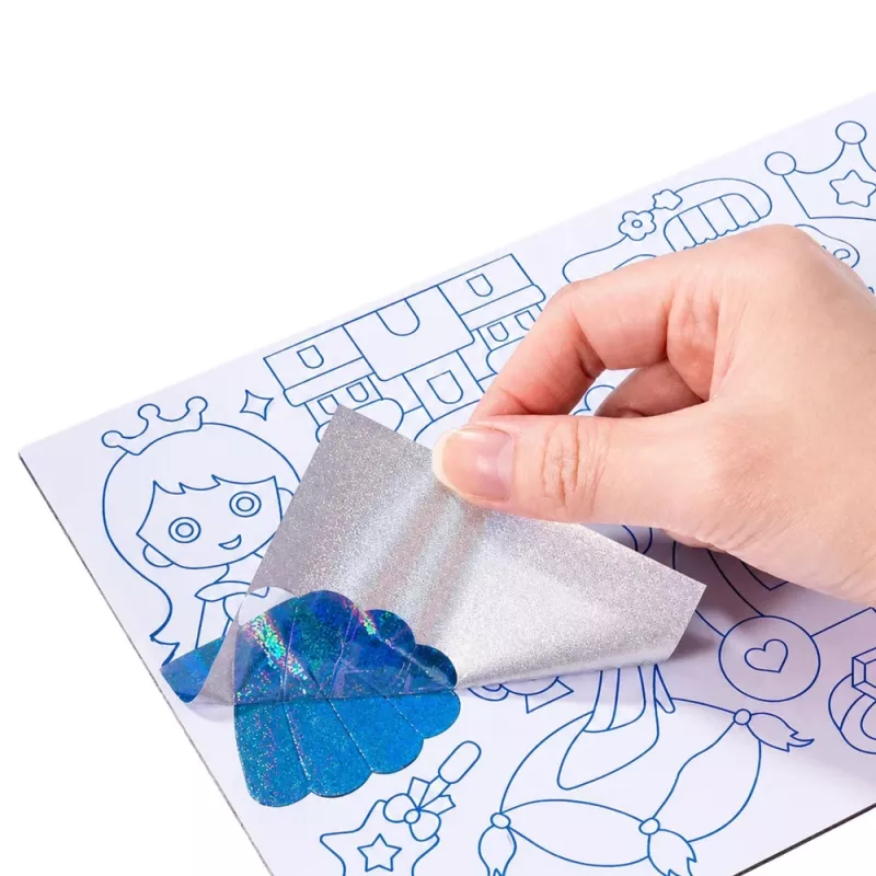 LEAN TOYS Kūrybinis folijos meno rinkinys su blizgia folija – gėlių dizainas