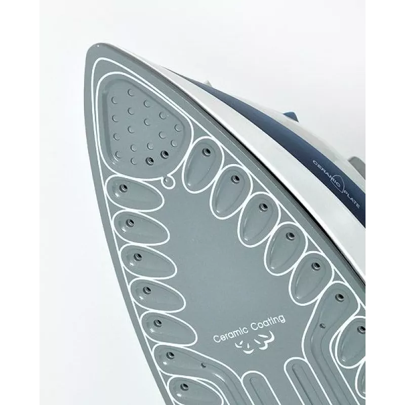 Eldom DA36 Press Steam Iron - Blue, 2200W, Ceramic Soleplate