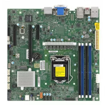 Supermicro X12SCZ-QF Micro ATX motininė plokštė, Intel C252, LGA 1200, DDR4, Dual Gigabit LAN, IPMI