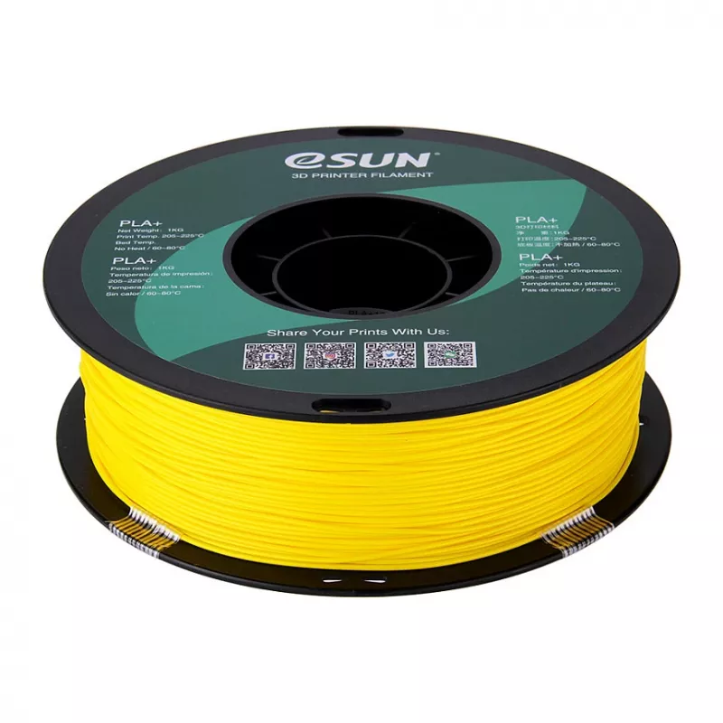 ESUN PLA+ 1.75mm Yellow 1kg 3D spausdintuvo filamentas