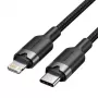 VENTION LALBH USB-C į Lightning laidas 2m Juodas MFi sertifikuotas greitas įkrovimas