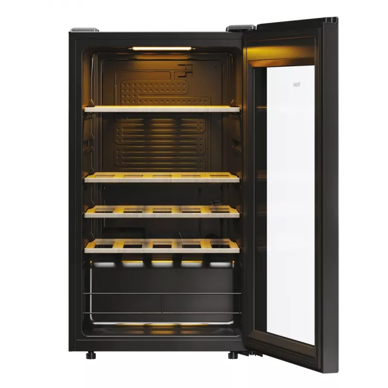 Haier HWS34GGH1 Wine Bank 50 Serie 3 Kompresorinis vyno šaldytuvas Laisvai pastatomas Juodas 34 buteliai
