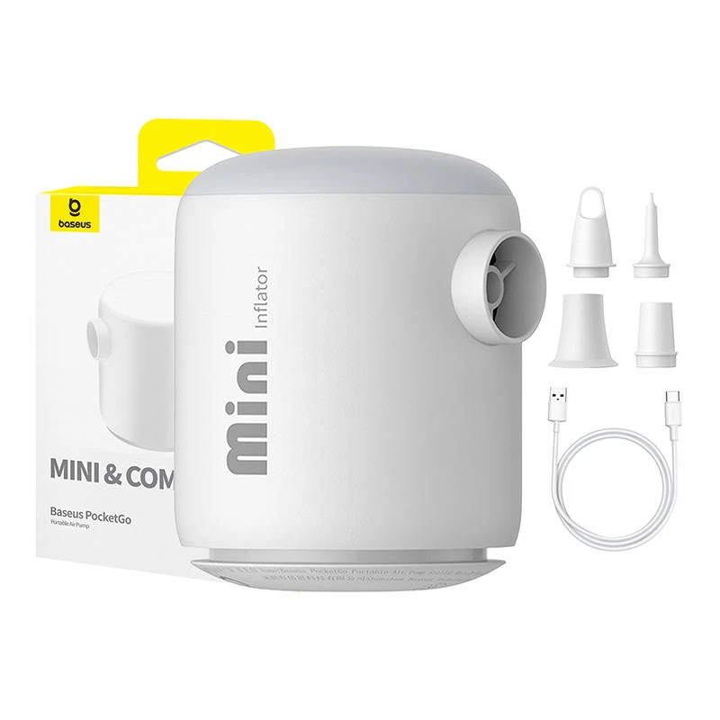 Baseus PocketGo Portable Air Compressor - White