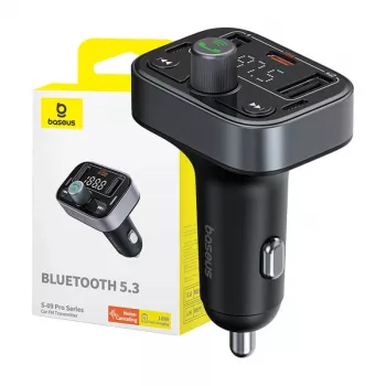Baseus S-09 Pro Bluetooth FM siųstuvas (juodas)