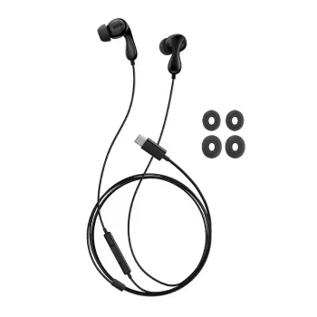 Baseus Encok CZ20 Į ausį įdedamos laidinės USB-C ausinės - Juodos