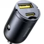 Baseus Tiny Star 30W USB-A USB-C sieninis įkroviklis juodas