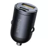 Baseus Tiny Star 30W USB-A USB-C sieninis įkroviklis juodas