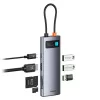 Baseus Metal Gleam 7-in-1 USB-C Hub HDMI 4K 60Hz 3x USB 3.0 USB-C PD SD microSD Grey