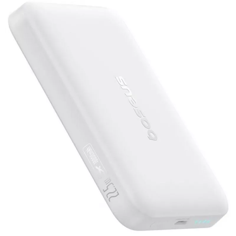 Baseus EnerFill FM11 Ultra-Mini 10000 mAh 22.5W MagSafe suderinama Power Bank balta
