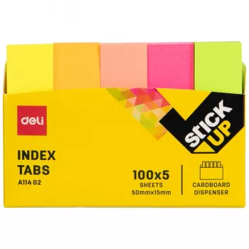 Deli Haftnotizen Index PP Stick Up 100 vnt. spalvoti
