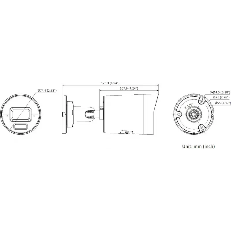 Hikvision DS-2CD2087G3-LIY 2.8mm Smart Hybrid Light ColorVu fiksuota mini kulka kamera