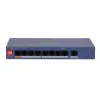DAHUA CS4009-8ET1GT-60 valdomas L2 jungiklis su 8 PoE prievadais ir 1 Gigabit ryšio kanalu, 60W PoE biudžetas