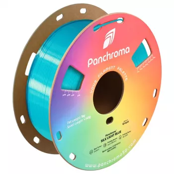 Polymaker Panchroma PLA Silk 3D spausdintuvo kaitinamoji medžiaga, 1,75 mm, 1 kg, šviesiai mėlyna
