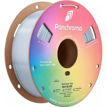 POLMASK Polymaker Panchroma PLA Silk Silver 1.75 mm 1 kg 3D spausdinimo gijos