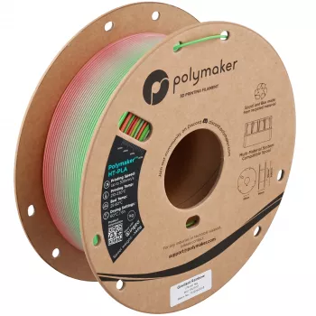 Polymaker HT-PLA 3D spausdintuvo kaitinamoji medžiaga, 1,75 mm, 1 kg, Gradient Rainbow