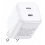 Ugreen GaN 45W 2xUSB-C sieninis įkroviklis - baltas
