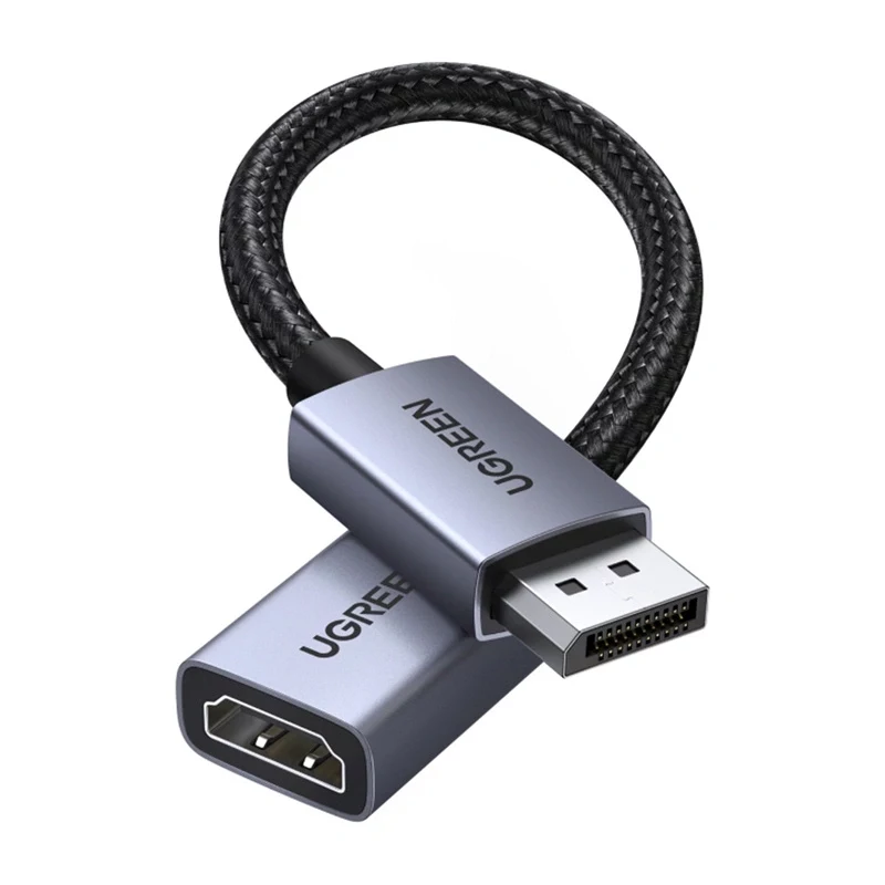 Ugreen DisplayPort į HDMI adapterio laidas 4K 30Hz vienakryptis juodas 1,5m
