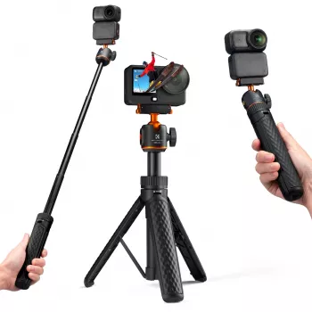 Mini trikojis ir selfie lazda 65cm 360° galvutė, skirta DJI Osmo Nano / Action 6 / Kf09.181