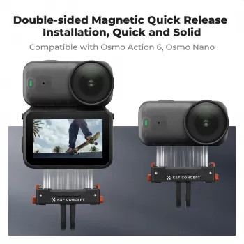 Magnetinis greito atleidimo laikiklis su magnetu, skirtas DJI Osmo Action 6 / Nano / GoPro tvirtinimui KF12.0030