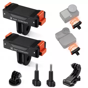 KF 2 vienetų magnetinis greito atleidimo laikiklis, skirtas DJI Osmo Action 6 / Nano, GoPro ir 1/4 colio (KF12.0029)