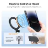 KF Magnetic MagSafe Phone Mount su 1/4 colio sriegiu ir Cold Shoe - Juoda (KF31.196)