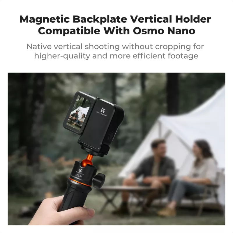 KF Concept KF12.0050 magnetinis vertikalaus tvirtinimo adapteris su 1/4 colio sriegiu, skirtas DJI Osmo Nano / Xtra Atto