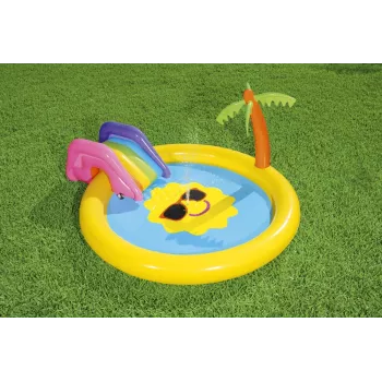 Bestway Playground Island 237 x 201 x 104 cm Inflatable Water Play Center with Slide and Games