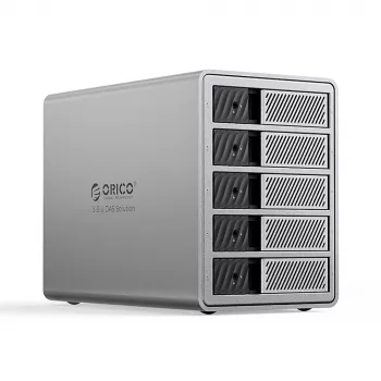 ORICO 9858T3 5-Bay Thunderbolt 3 DAS Solution ProThunder, skirta 2,5/3,5 col. SATA HDD/SSD – pilka